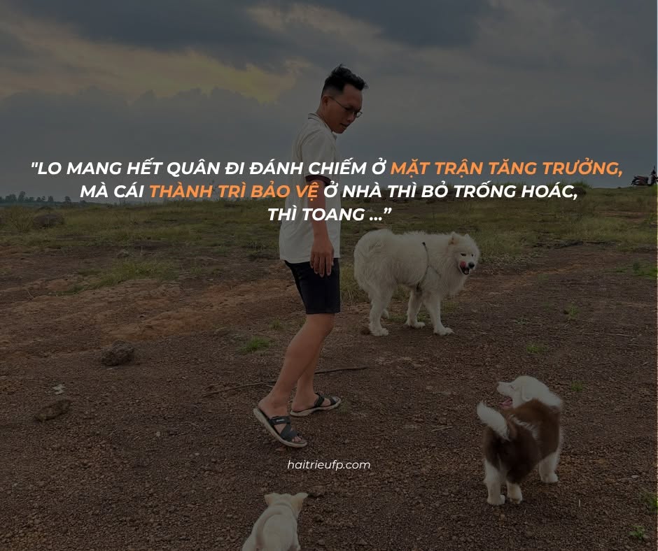 Lo mang hết quân đi đánh chiếm ở mặt trận tăng trưởng, mà cái thành trì bảo vệ ở nhà thì bỏ trống hoác